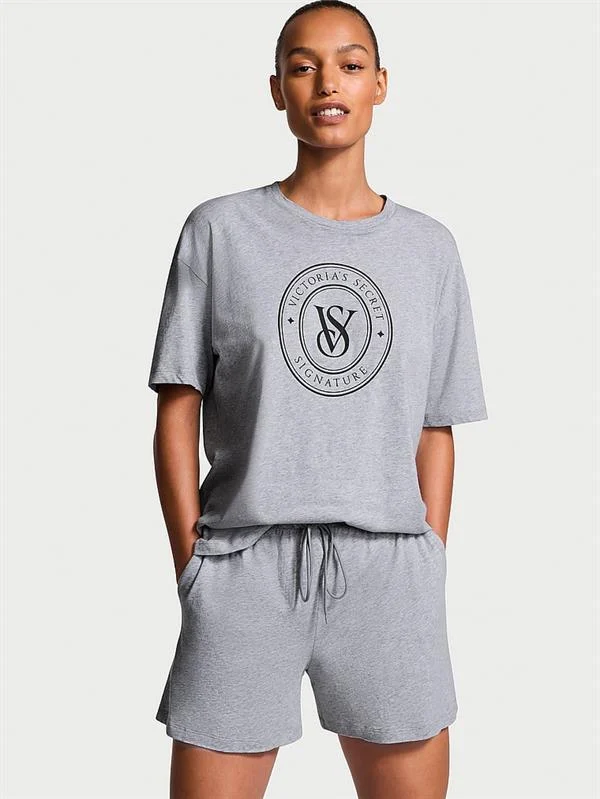 100 Pamuk Kısa Pijama Takimi ön görünüm