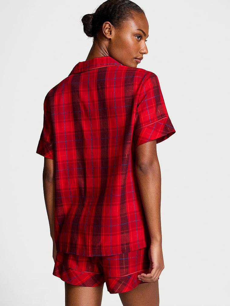 Flannel Sortlu Pijama Takimi arka görünümü