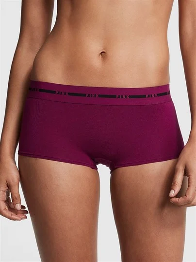Victorias S Secret Pink Logolu Boyshort Kulot ön görünüm