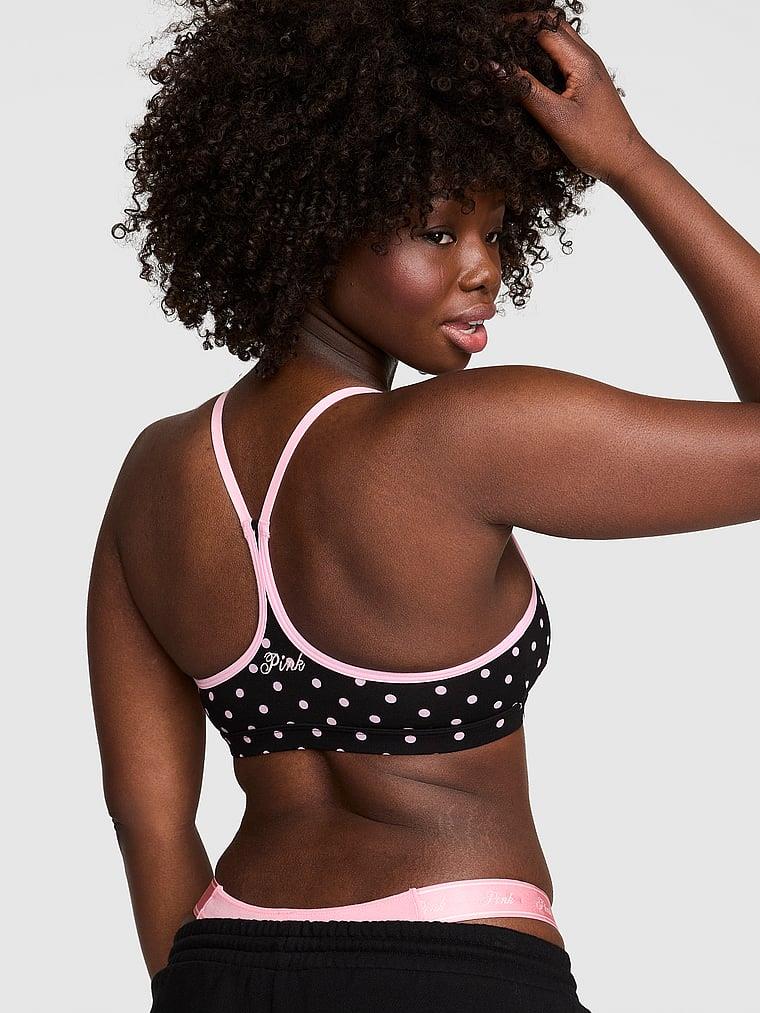Pink All Day Pamuklu Yuvarlak Yaka Sporcu Sütyeni arka görünüm