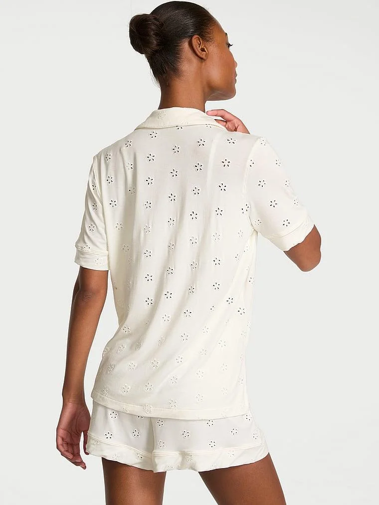 Modal Soft Islemeli Kısa Kollu Pijama Takimi arka görünüm