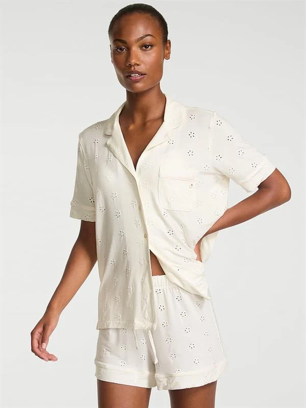 Modal Soft Islemeli Kısa Kollu Pijama Takimi