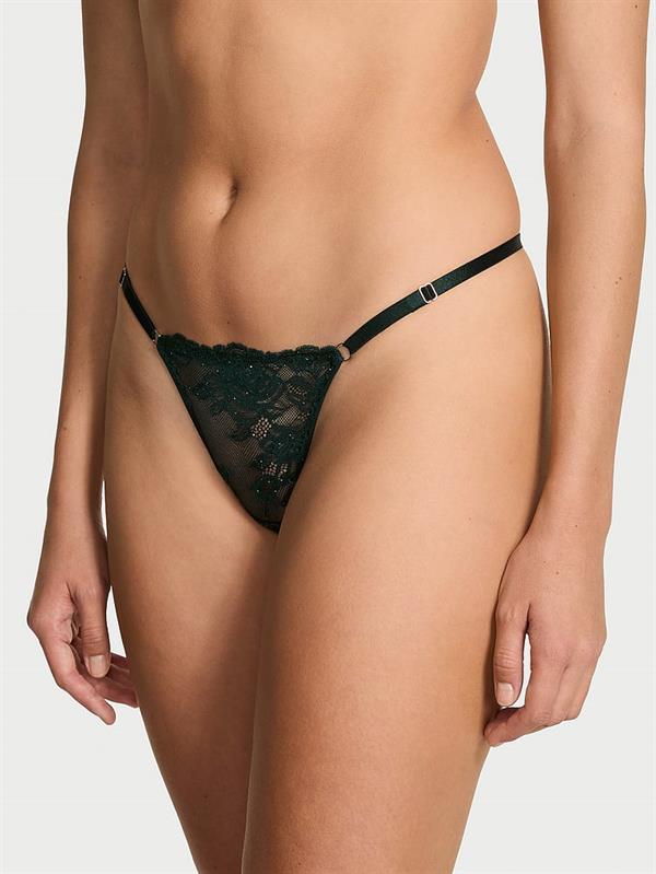 Işıltılı Dantelli Ayarlanabilir V String Kulot
