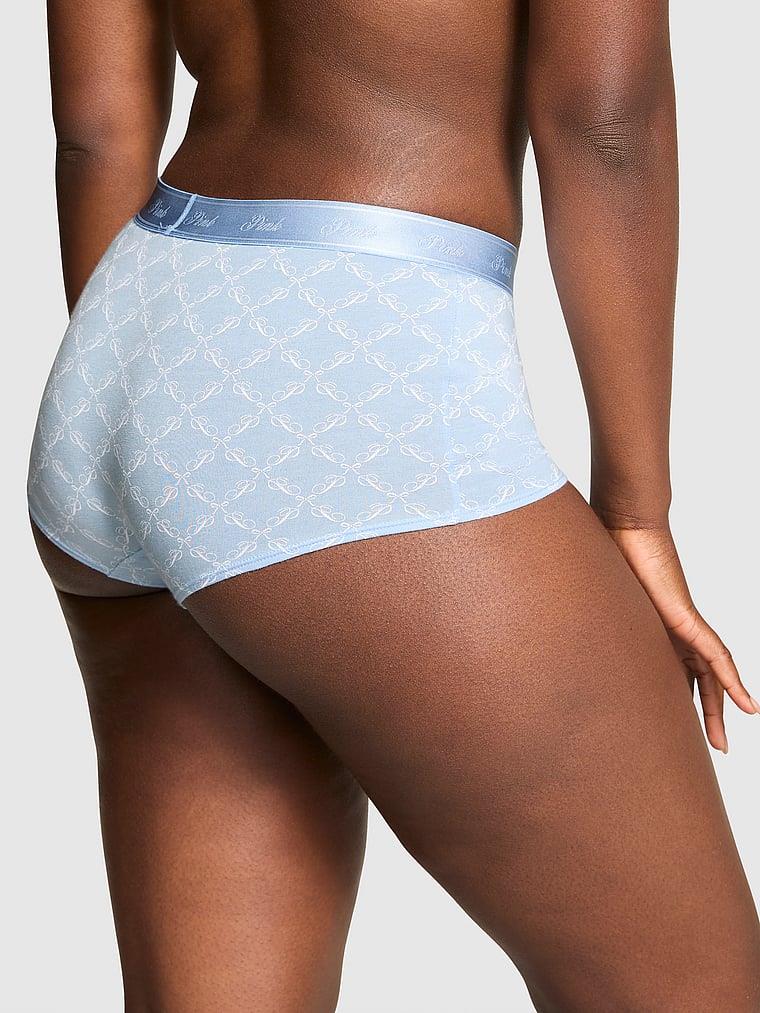 Pink Logolu Pamuklu Boyshort Kulot arka görünüm
