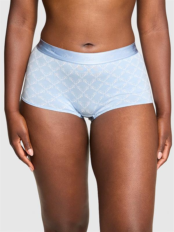Pink Logolu Pamuklu Boyshort Kulot