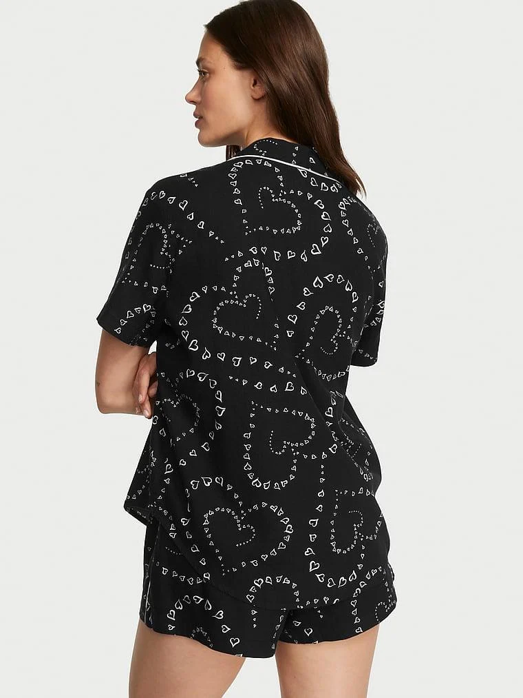 Flannel Sortlu Pijama Takimi arka görünüm
