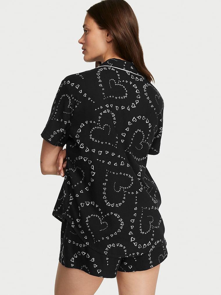 Flannel Sortlu Pijama Takimi arka görünümü