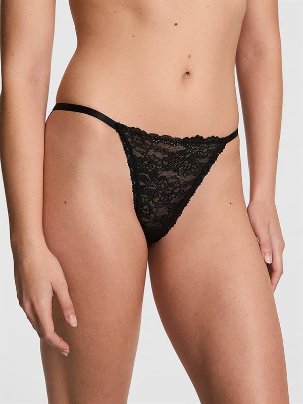 Pink Dantelli Bikini Kulotu ön görünüm