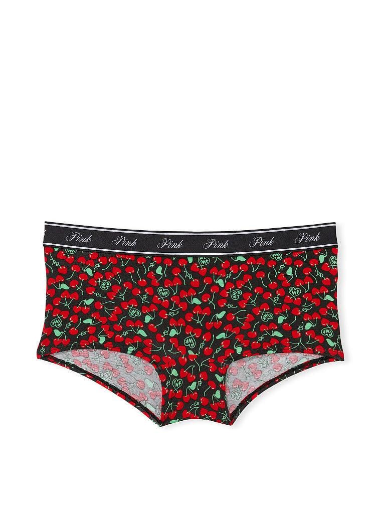 Pink Logolu Pamuklu Boyshort Kulot arka görünüm