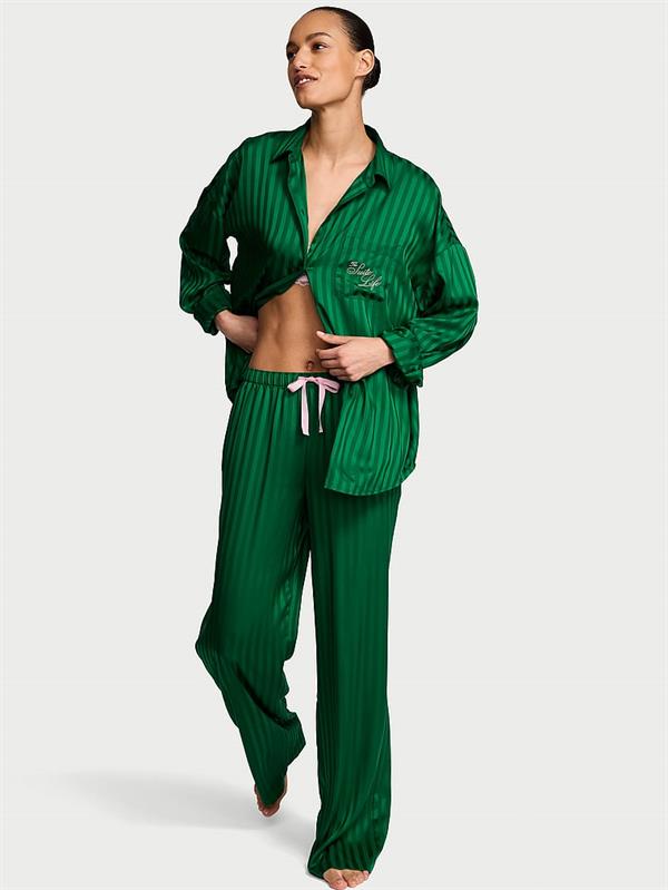 Signature Saten Oversize Pijama Takimi