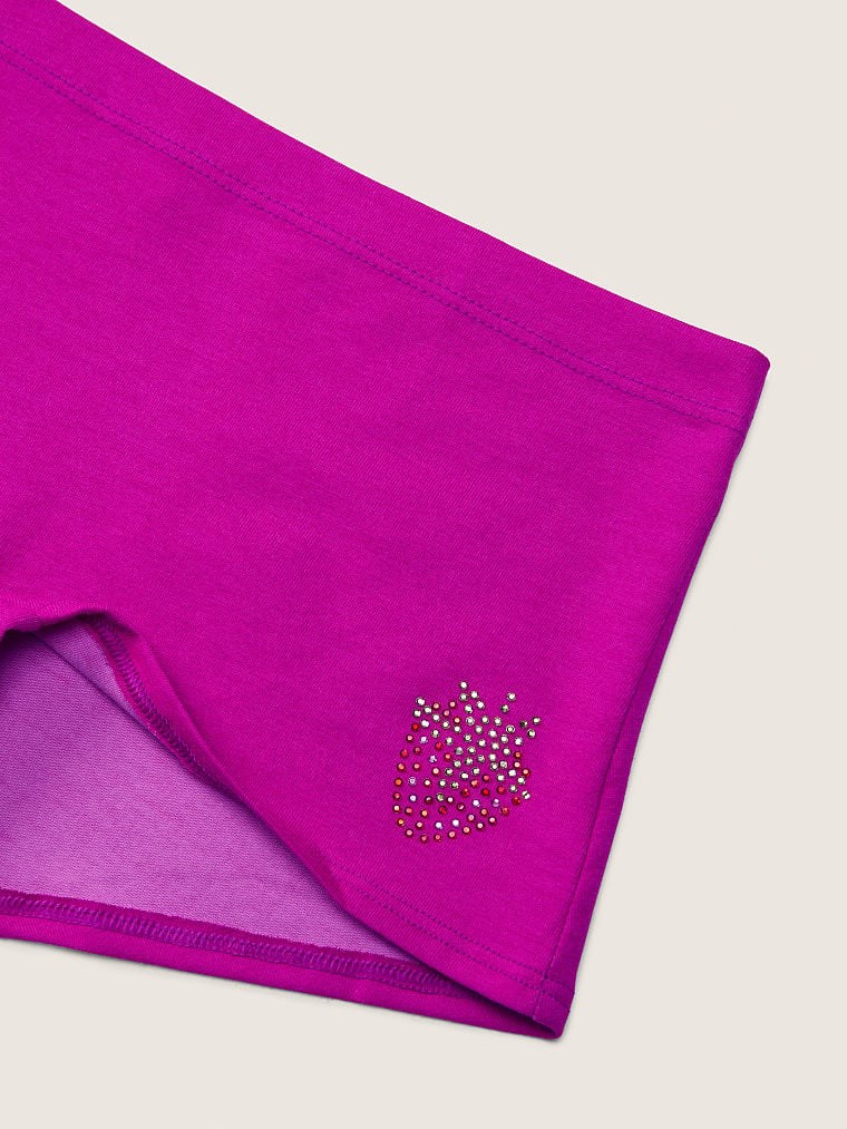 Pink Pamuklu Boyshort Kulot arka görünümü
