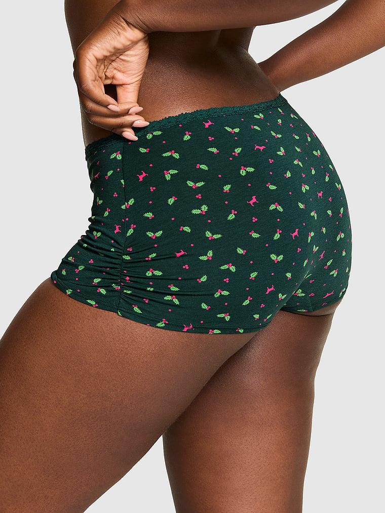 Pink Pamuklu Boyshort Kulot arka görünüm