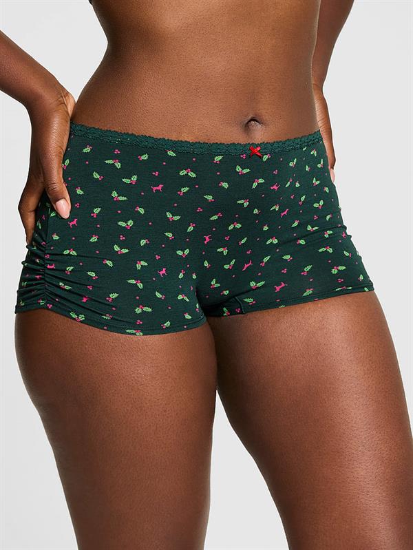 Pink Pamuklu Boyshort Kulot