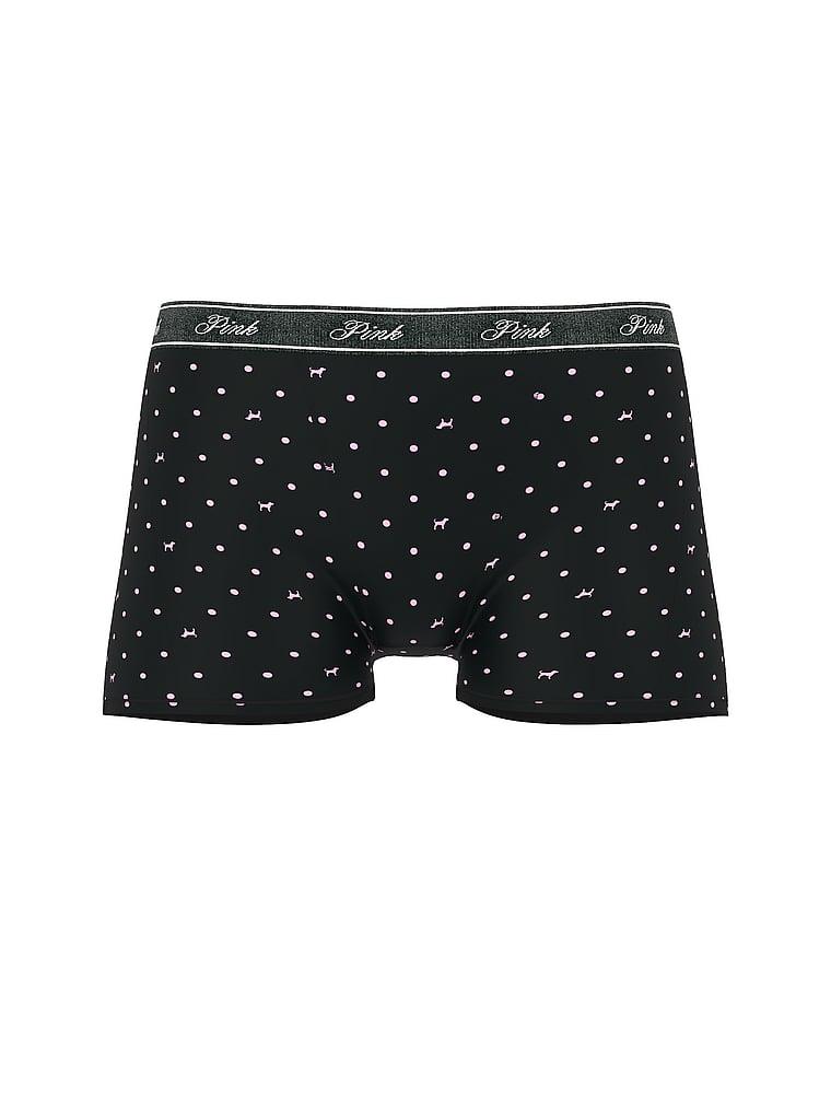 Pink Mikro Logolu Yüksek Bel Boyshort Kulot arka görünümü