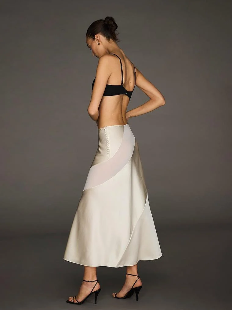 Atelier Victorias Secret X Altuzarra Ipek Biye Kesim Etek arka görünümü