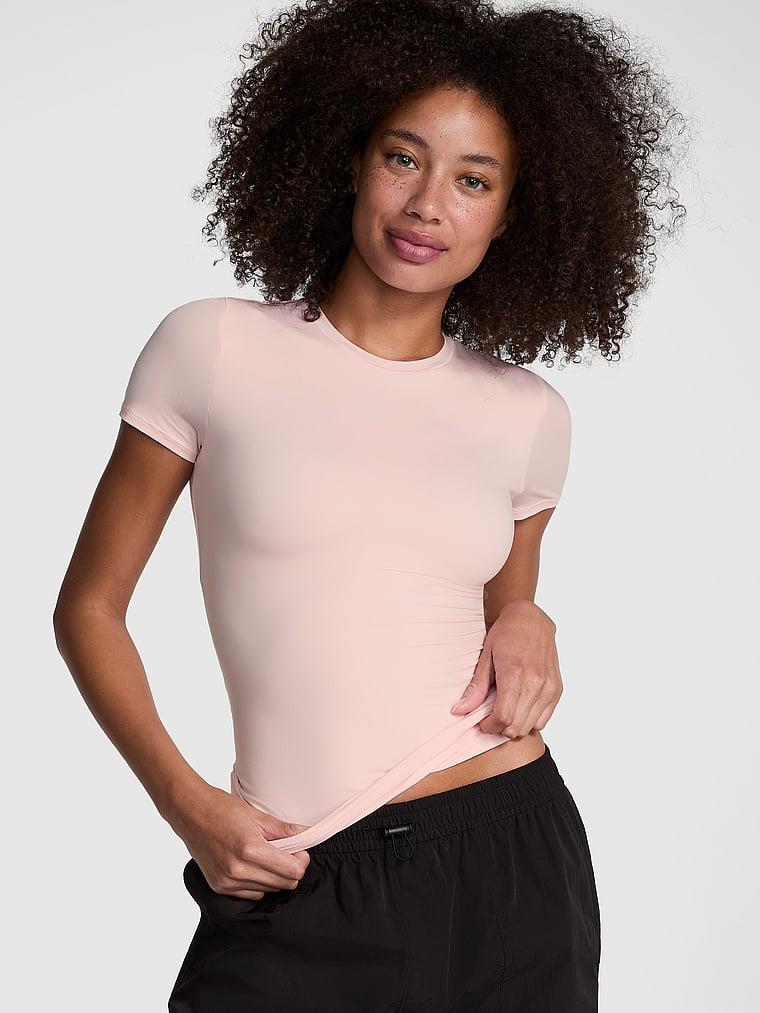Pink Base Esnek Kısa Kollu Tisort arka görünümü