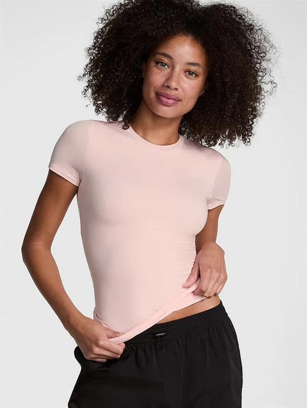 Pink Base Esnek Kısa Kollu Tisort
