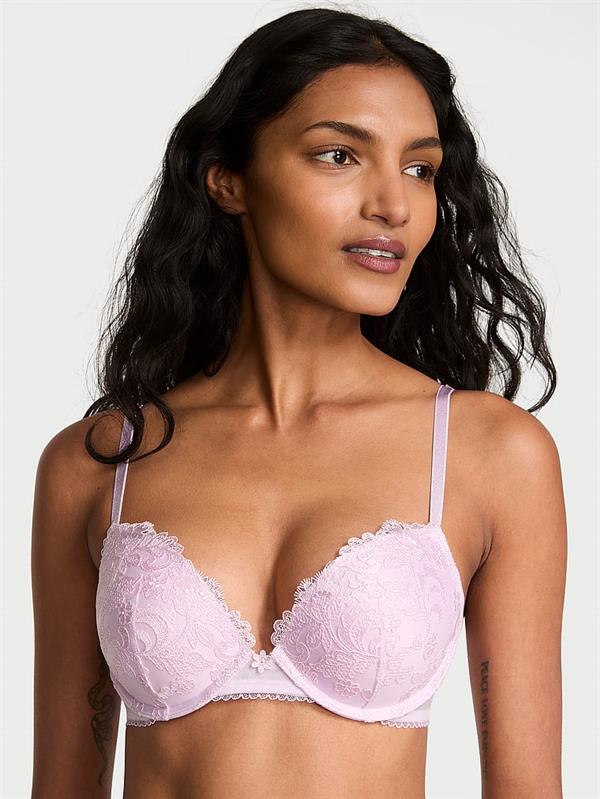 Vintage Blossom Islemeli Push Up Sütyen ön görünüm