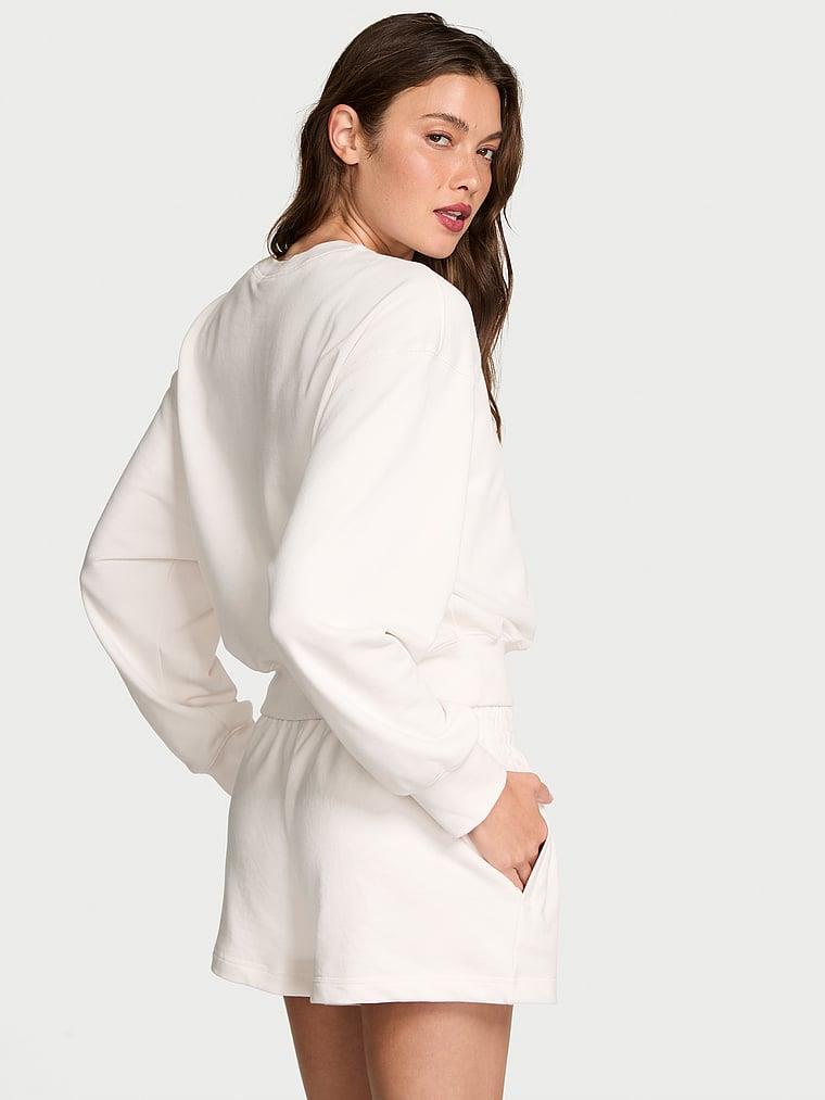 Obsessed Yuvarlak Yaka Crop Sweatshirt arka görünümü