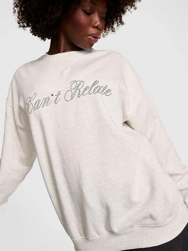 Pink Ivy Oversize Bisiklet Yaka Sweatshirt