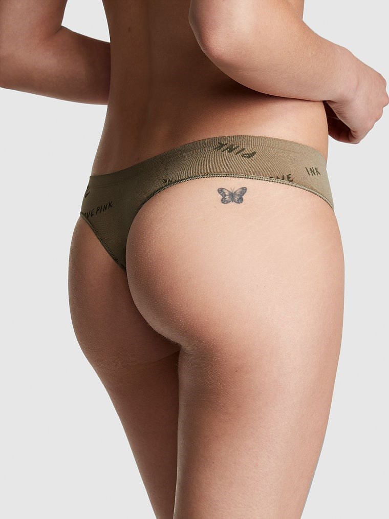Pink Seamless Tanga arka görünümü