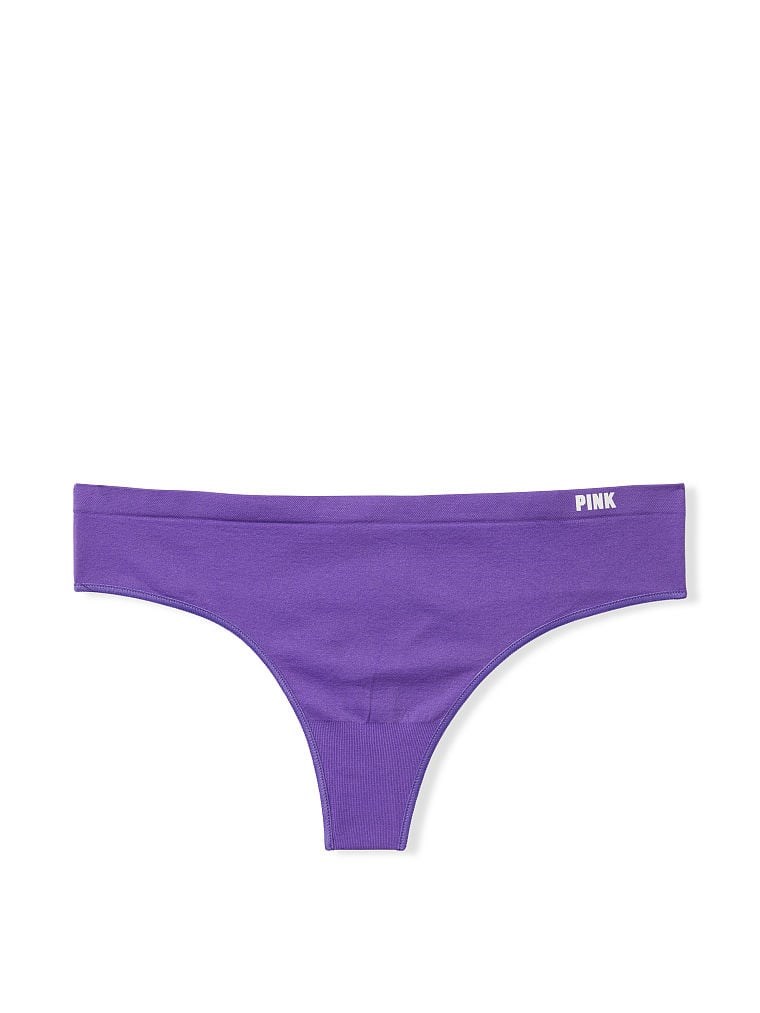 Pink Seamless Pointelle Dokulu Tanga arka görünümü