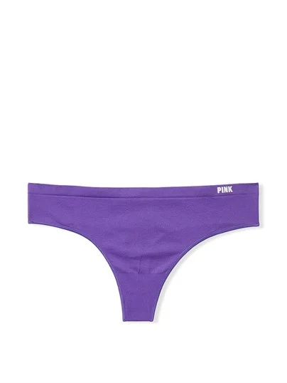 Pink Seamless Pointelle Dokulu Tanga ön görünüm