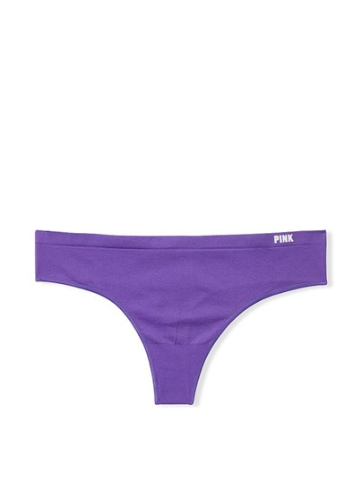 Pink Seamless Pointelle Dokulu Tanga
