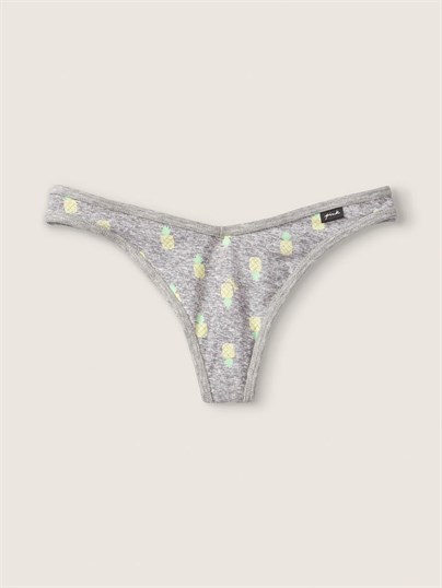 Pink Pamuk Tanga Kulot ön görünüm
