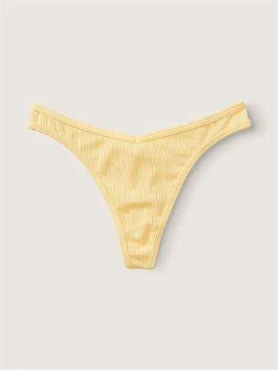 Pink Pamuk Tanga Kulot ön görünüm