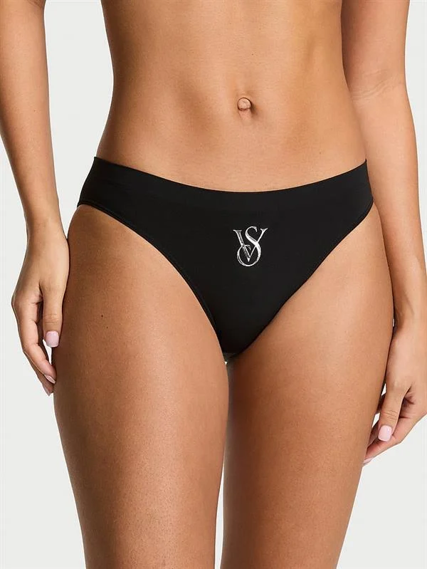 Seamless Işıltılı Logolu Bikini Kulotu