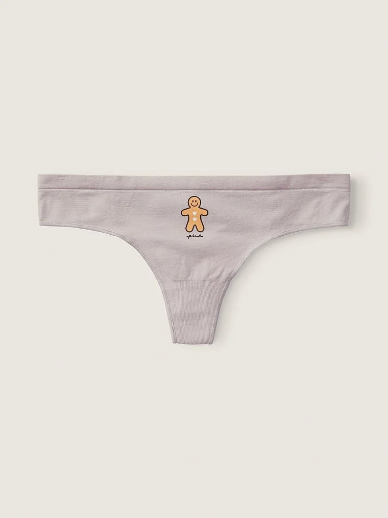 Pink Seamless Tanga Kulot arka görünüm