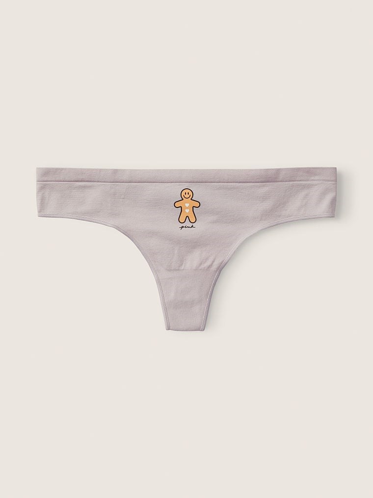 Pink Seamless Tanga Kulot arka görünümü