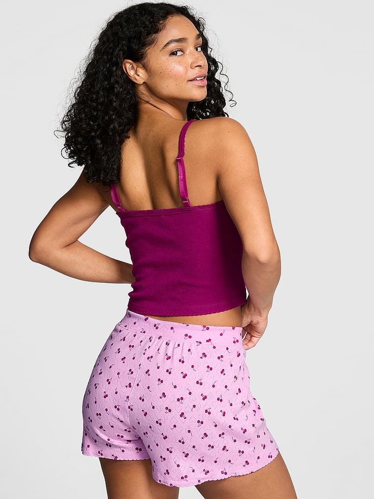 Pink Pointelle Boxer Sort arka görünümü
