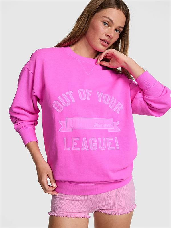 Pink Ivy Oversize Bisiklet Yaka Sweatshirt
