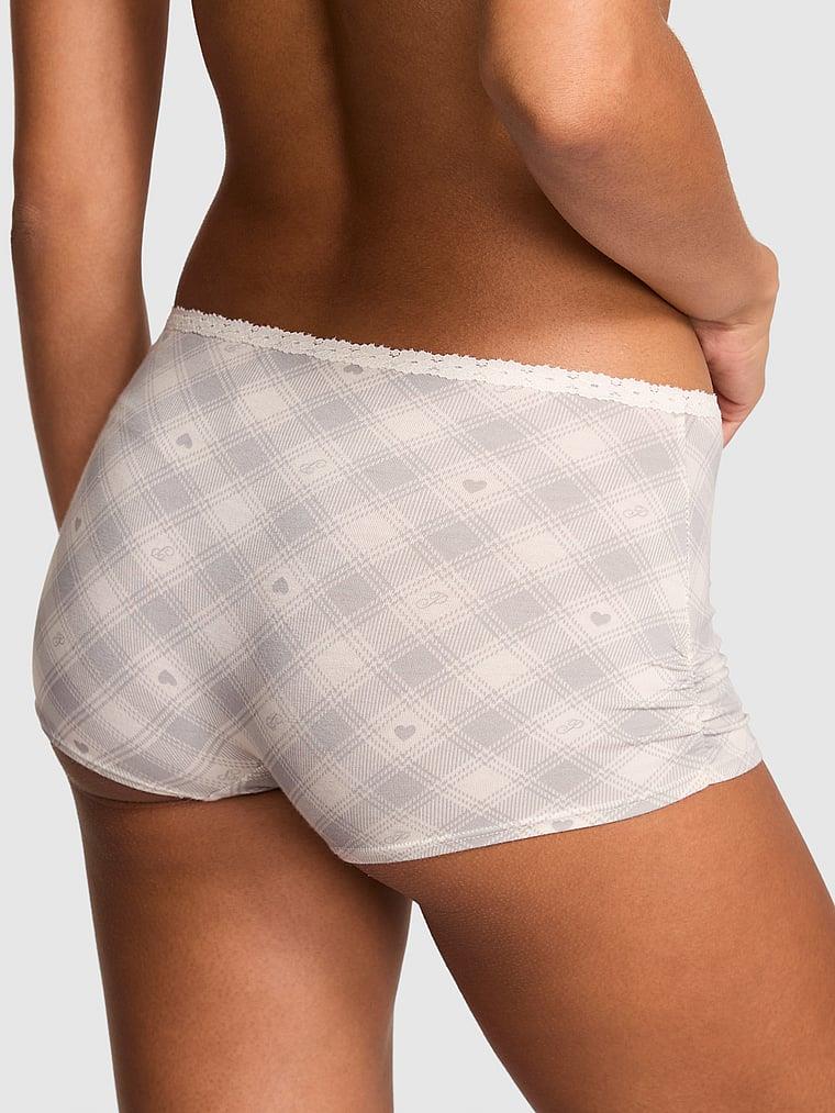 Pink Pamuklu Boyshort Kulot arka görünüm