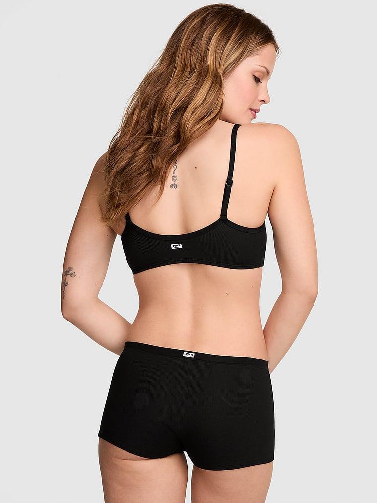 Pink Pamuklu Boyshort Kulot arka görünümü