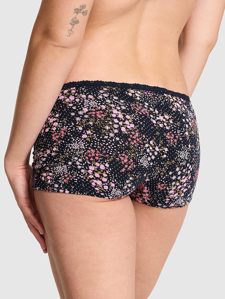 Pink Pamuklu Boyshort Kulot arka görünüm