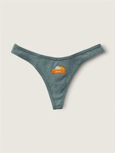 Pink Pamuk Tanga Kulot