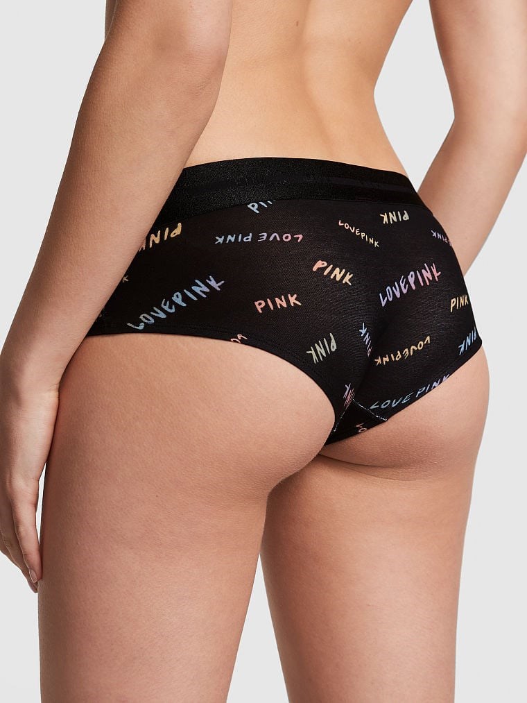 Victorias S Secret Pink Logolu Hipster Kulot arka görünümü