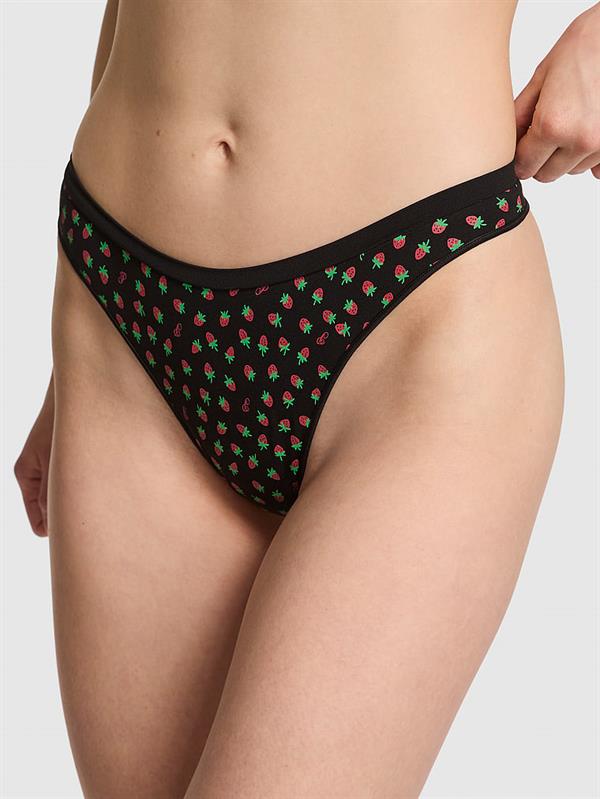 Pink Seamless Derin Bacak Kesim Tanga