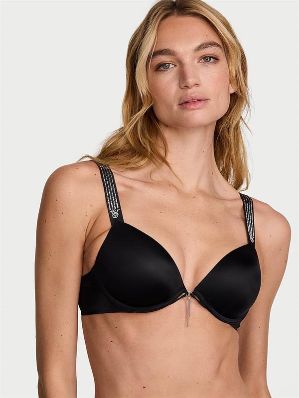 Ombr%C3%A9 Cizgili Işıltılı Askili Push Up Sütyen