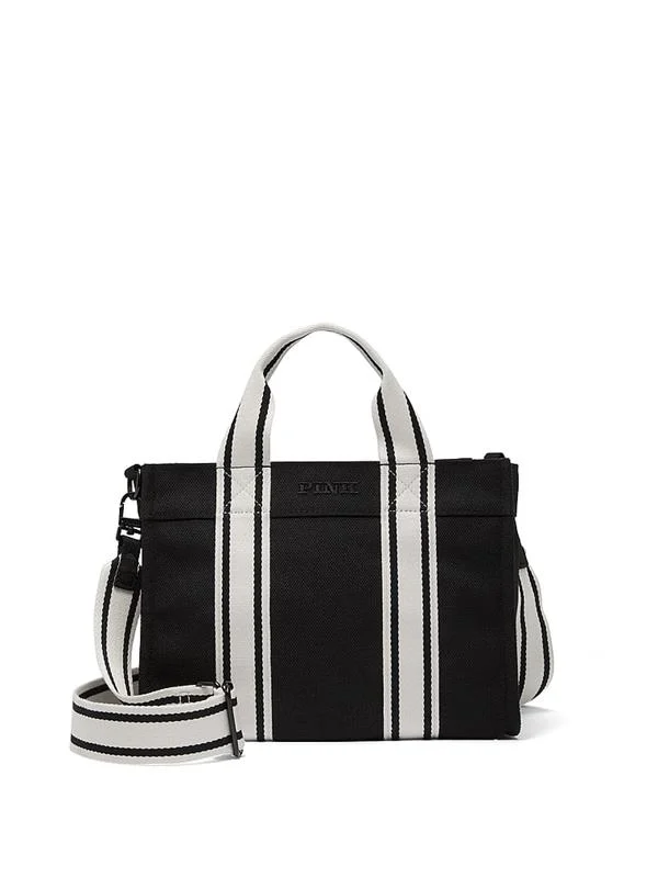 Pink Mini Capraz Askili Kanvas Tote Çanta ön görünüm