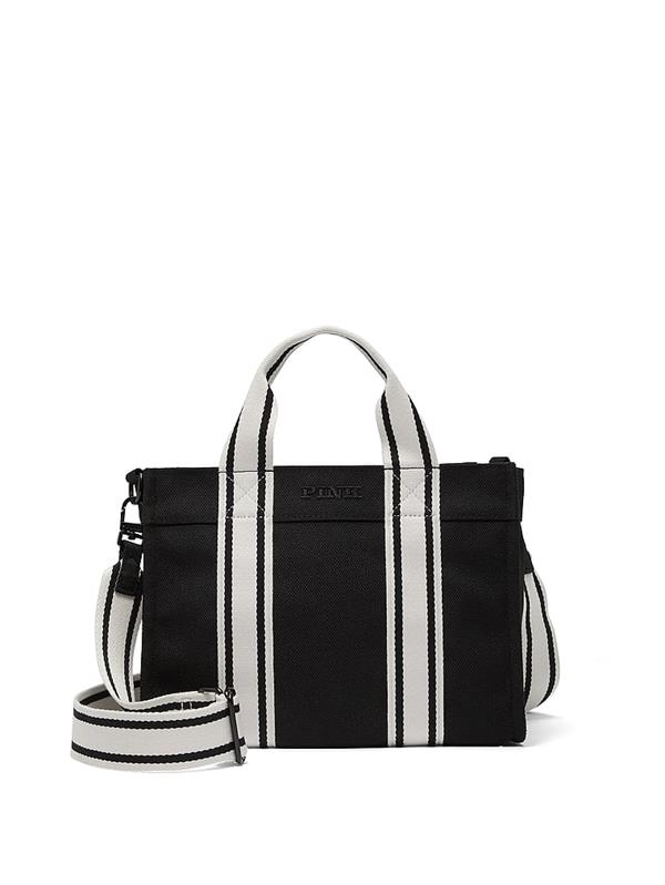 Pink Mini Capraz Askili Kanvas Tote Çanta