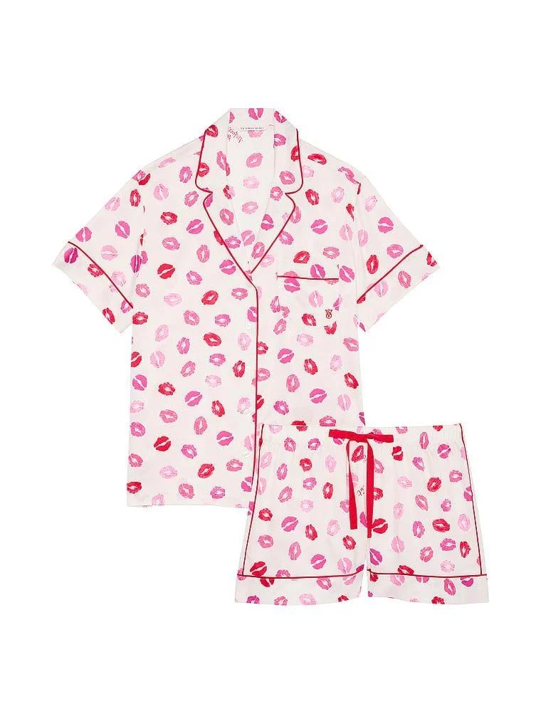 Saten Kısa Pijama Takimi arka görünüm