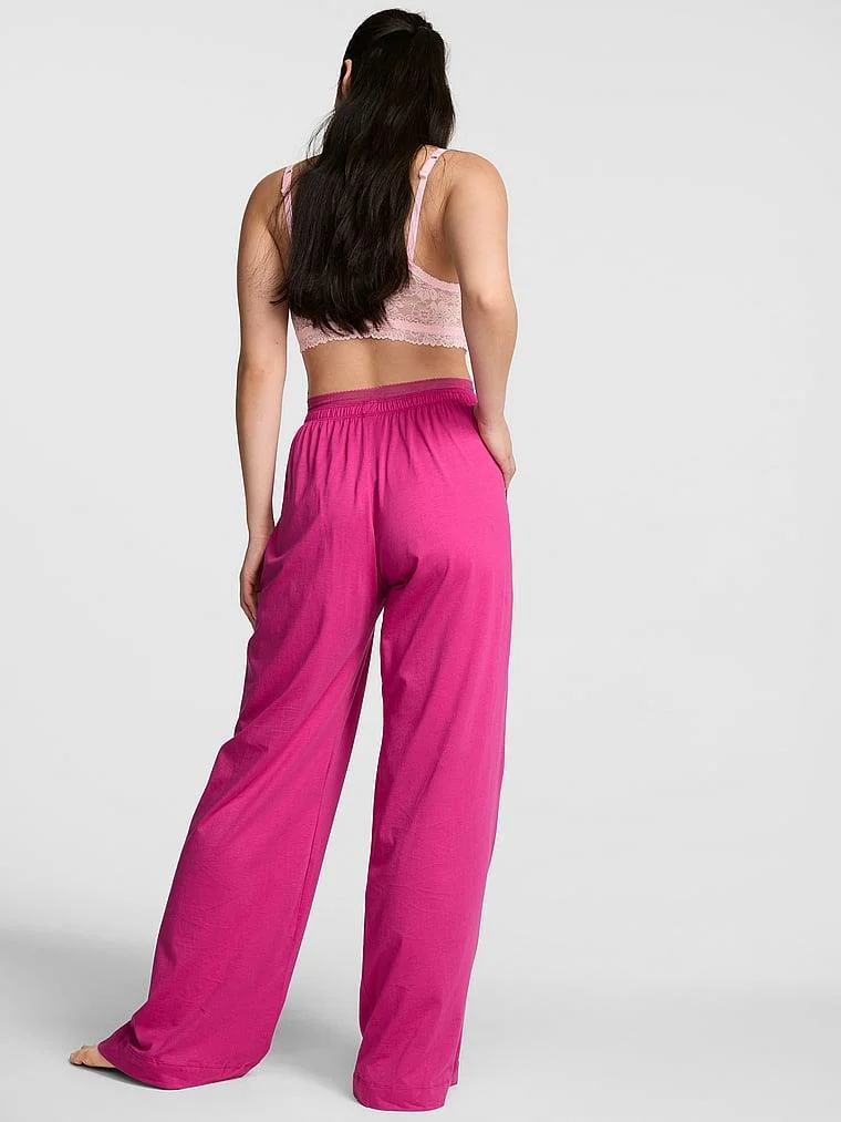 Pink Hafif Dokumlu Pantolon arka görünüm