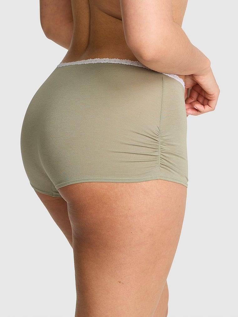 Pink Pamuklu Boyshort Kulot arka görünüm