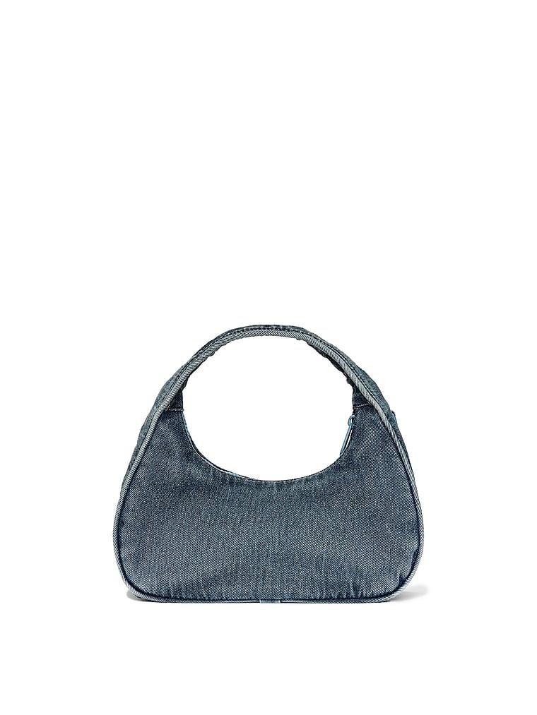 Pink Mini Hobo Denim Çanta arka görünümü