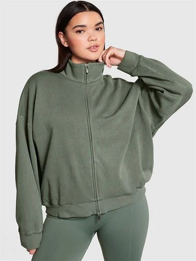 Pink Ivy Fermuarli Varsity Sweatshirt ön görünüm