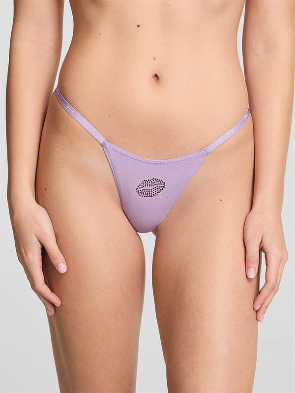 Pink Logo Detayli Mini Tanga ön görünüm